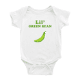 thumbnail image 1 of Cute Baby Romper Lil' Green Bean Vegetable Funny Boy & Gril Jumpsuit (White, 18-24 Months), 1 of 5