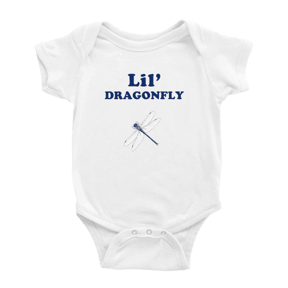 Cute Baby Rompers Lil' Dragonfly Animal Funny Boy & Gril Baby Jumpsuit (White, 18-24 Months)