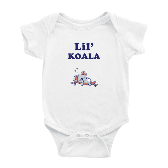 Cute Baby Rompers Lil' Koala Animal Funny Boy & Gril Baby Jumpsuit (White, 3-6 Months)