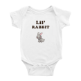 thumbnail image 1 of Cute Baby Rompers Lil' Rabbit Animal Funny Boy & Gril Baby Jumpsuit (White, 6-12 Months), 1 of 5