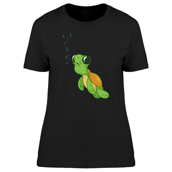 Cute Baby Sea Turtle T-Shirt Women -Image by Shutterstock, Female Small