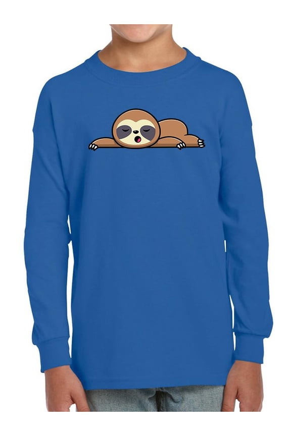 Cute Baby Sloth Sleeping Long Sleeve Toddler - Toddler Long Sleeve Tee
