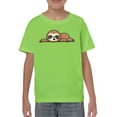 thumbnail image 1 of Cute Baby Sloth Sleeping T-Shirt Juniors -Image by Shutterstock,  x-Small, 1 of 4