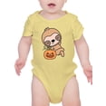 thumbnail image 1 of Cute Baby Sloth W Pumpkin. Bodysuit Infant -Image by Shutterstock,  12 Months, 1 of 4
