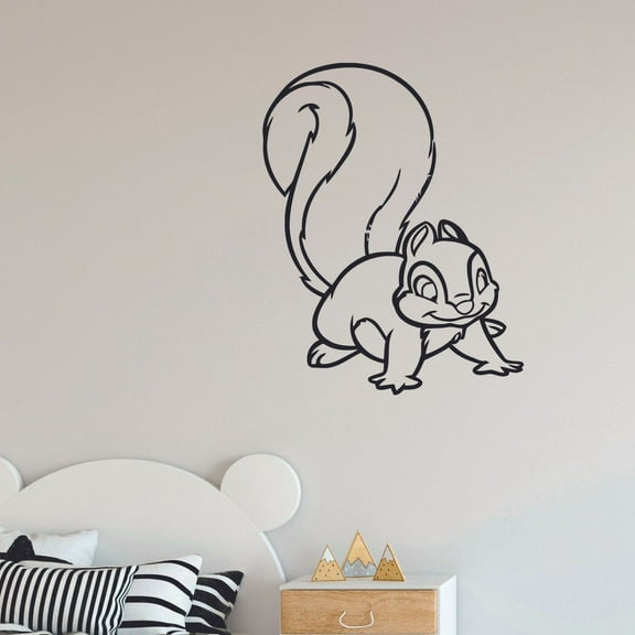 Cute Baby Squirrel Animals Animal Children Cartoon Wall Sticker Art Decal for Girls Boys Room Bedroom Nursery Kindergarten House Fun Home Decor Stickers Wall Art Vinyl Decoration Size (30x27 inch)