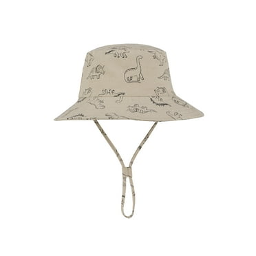Cute Baby Sun Hat Summer UPF 50  Sun Protective Wide Brim Beach Bucket Hats for Toddler Boys and Girls Khaki 2-4 T