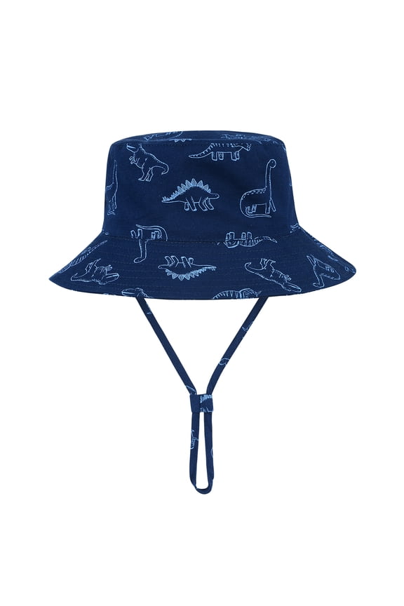 Cute Baby Sun Hat Summer UPF 50+ Sun Protective Wide Brim Beach Bucket Hats for Toddler Boys and Girls Royal Blue 1-2 T