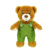 Cute Baby Teddy Bear Plush Toy with Green Overalls   11  Soft Corduroy Bear Stuffed Animal Doll, Cuddly Plush Bear for Kids, Toddlers & Boys & Girls Birthday Christmas Boy