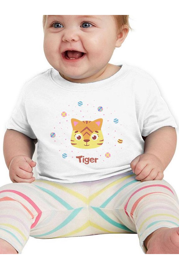 Cute Baby Tiger Face T-Shirt Infant -Image by Shutterstock, 18 Months