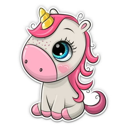 Cute Baby Unicorn - 12" Vinyl Sticker Waterproof Decal