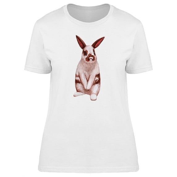 Cute Baby Watercolor Rabbit T-Shirt Women -Image by Shutterstock, Female Medium