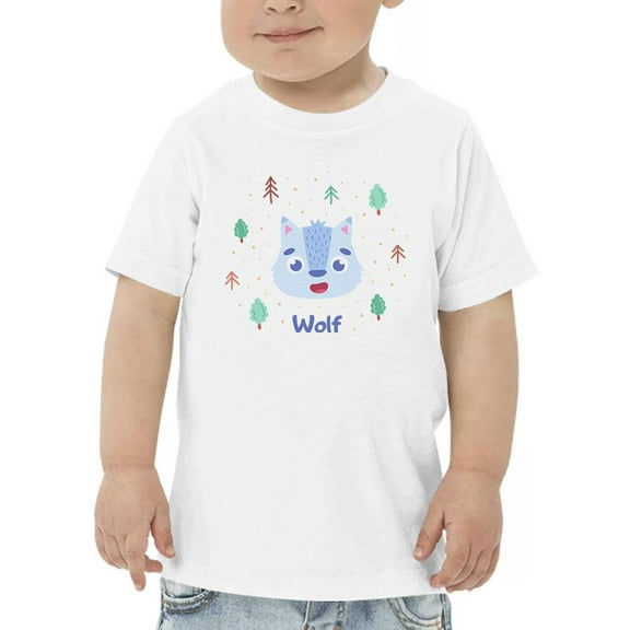 Cute Baby Wolf Face T-Shirt Toddler -Image by Shutterstock, 2 Toddler