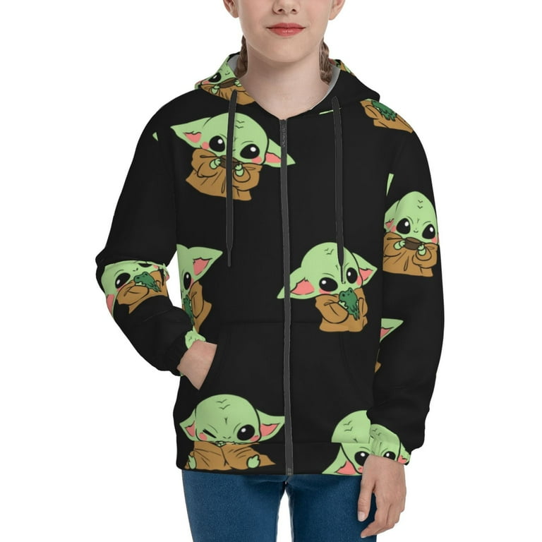 Hooded Sweatshirt Baby Yoda Youth Sweatshirt Cute Baby Yoda Teen