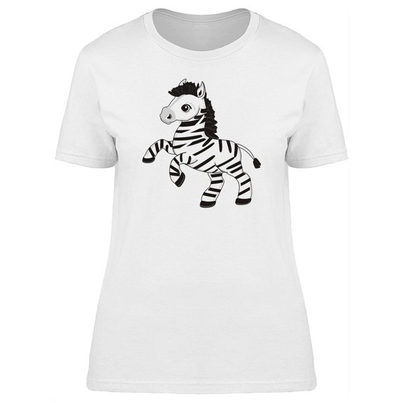 Cute Baby Zebra  T-Shirt Women -Image by Shutterstock, Female x-Large