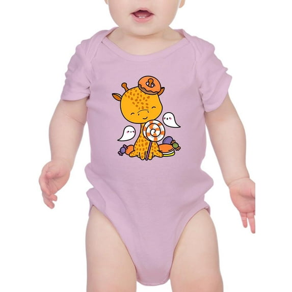 Cute Baby Zebra W Candies. Bodysuit Infant -Image by Shutterstock, 12 Months