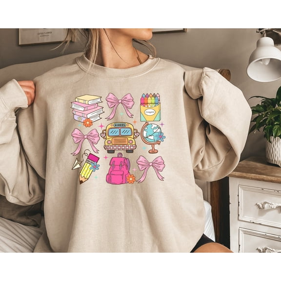 Cute Back To School Girls Sweatshirt and Sweatshirt, Girls School Shirt, First Day Of School Tee, School Shirt, All Size S-5Xl