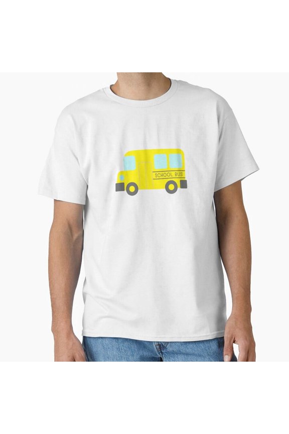 Cute Back To School In Children Style Cartoon Illustration Bus T-Shirt