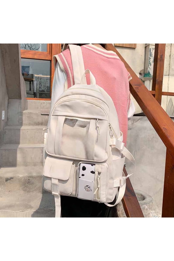 Cute Backpack Korean Version College Style Backpack Large Capacity Nylon Material For Elementary Middle School Students School Bag