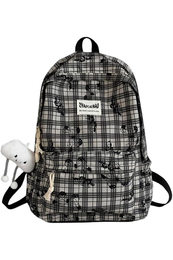 Cute Backpack Trendy Shoulder Bag, Kawaii Floral Aesthetic Mori Kei Daypack Coquette Fairy Backpack Y2k Purse Bookbag
