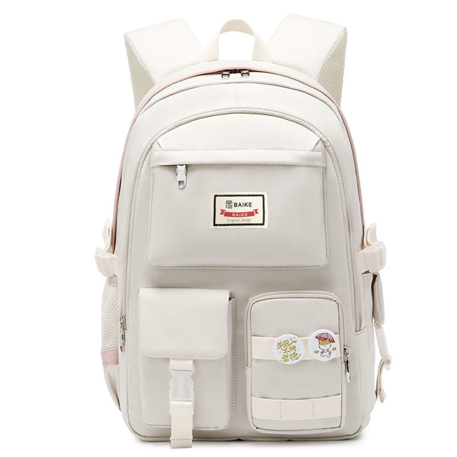 Cute Backpack for Girls Book Bag Cute College School Backpack Elementary Middle School Bag for Teenage Girls Women White
