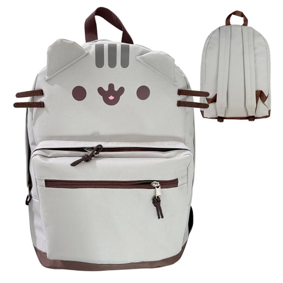 Cute Backpack for Women, Adorable Cat Face Pattern School Backpack, Waterproof Lightweight Daypack with Large Capacity Storage Compartments