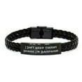 thumbnail image 1 of Cute Backpacking Gifts, I Don, Perfect Birthday Braided Leather Bracelet Gifts Idea For Friends, Backpacking Gifts From Friends, Unique backpacking gear, Unique backpacking gifts for him, Unique, 1 of 1
