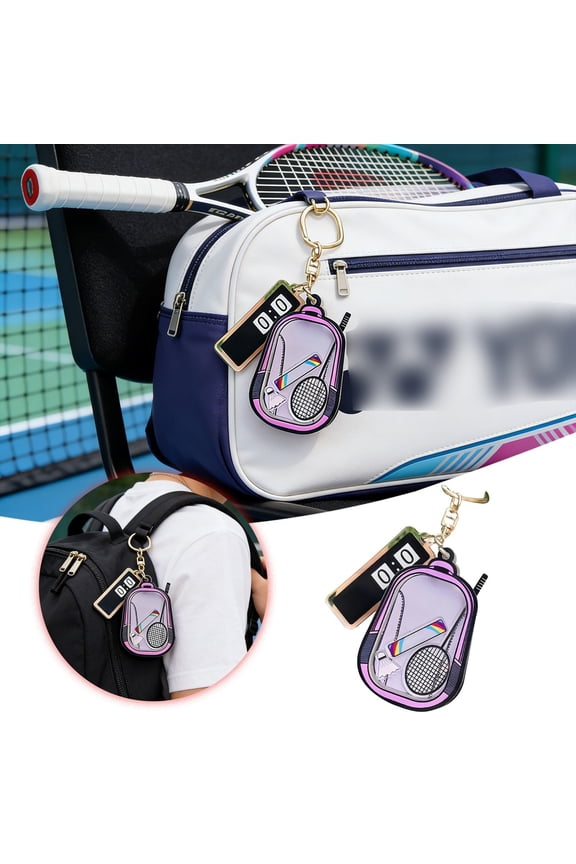Cute Badminton Backpack Shaker Charm for Kids Decorative Wobbler Keychain Accessory for School Bags and Bags