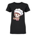 thumbnail image 1 of Cute Bakery Chef Girl Design Shaped T-Shirt Women -Image by Shutterstock, Female Medium, 1 of 2