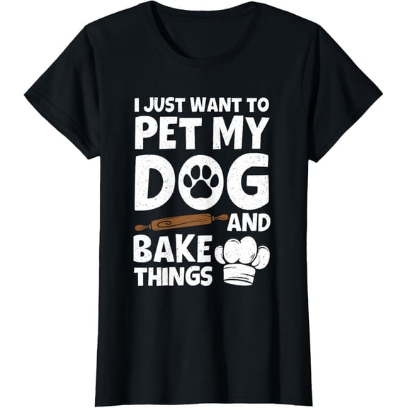 Cute Baking Design For Men Women Pastry Bake Baker Baking T-ShirtMen and women, Black T-shirt, size: Extra large