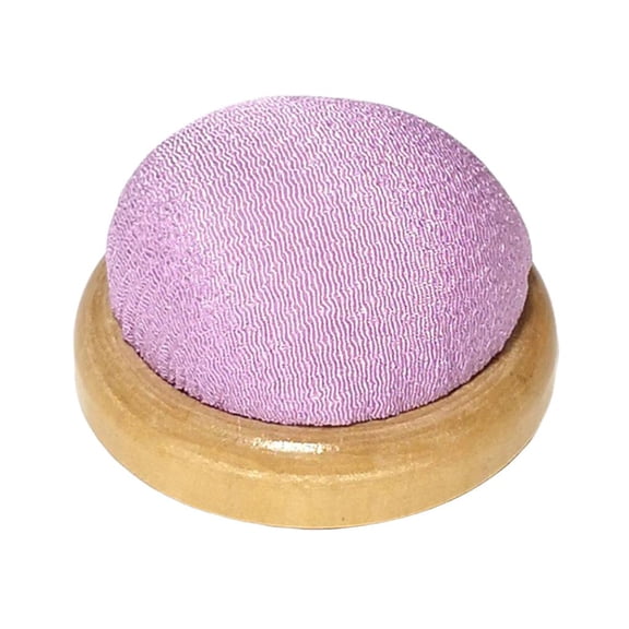 Cute Ball Shaped Pincushion, Durable Wooden Base Safety Sewing Pin Cushion for Daily Work Sewing Accessories , pink