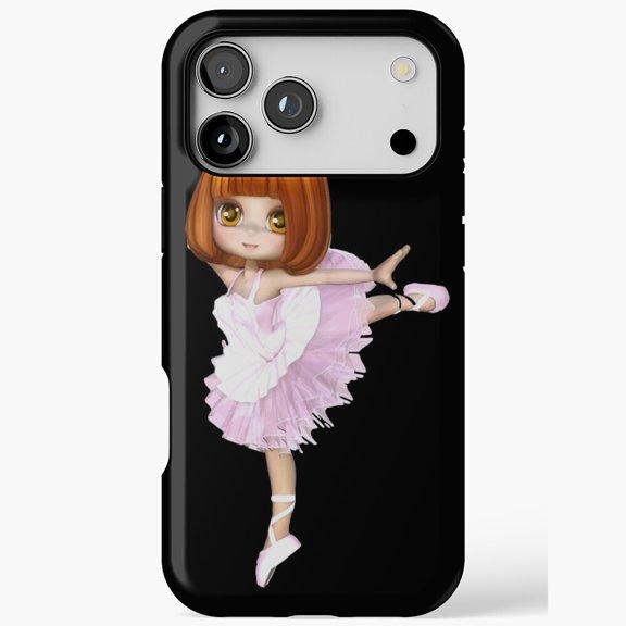 Cute Ballerina Anime Style Pink Tutu Dance Gift for iPhone Case 11 to 17 Pro Max