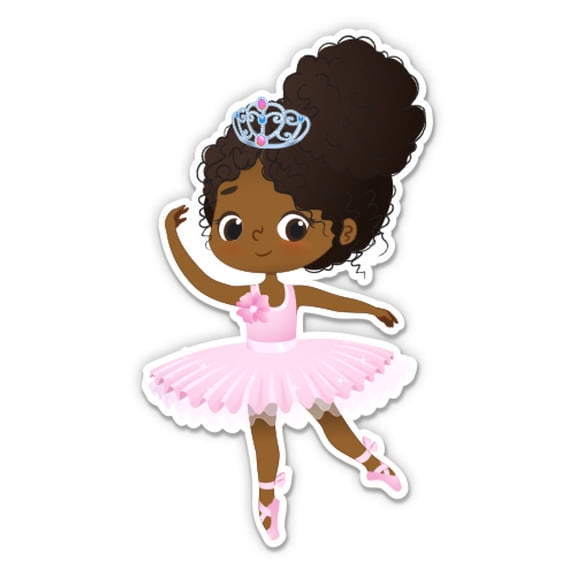 Cute Ballerina Dancer - 3" Vinyl Sticker - For Car Laptop Water Bottle Phone - Waterproof Decal