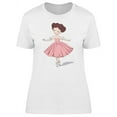 thumbnail image 1 of Cute Ballerina Girl Dancing T-Shirt Women -Image by Shutterstock, Female Medium, 1 of 2