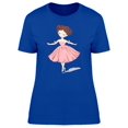 thumbnail image 1 of Cute Ballerina Girl Dancing T-Shirt Women -Image by Shutterstock, Female XX-Large, 1 of 2