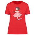 thumbnail image 1 of Cute Ballerina Girl Dancing Tee Women's -Image by Shutterstock, 1 of 2