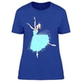 thumbnail image 1 of Cute Ballerina In Blue Dress T-Shirt Women -Image by Shutterstock, Female XX-Large, 1 of 2