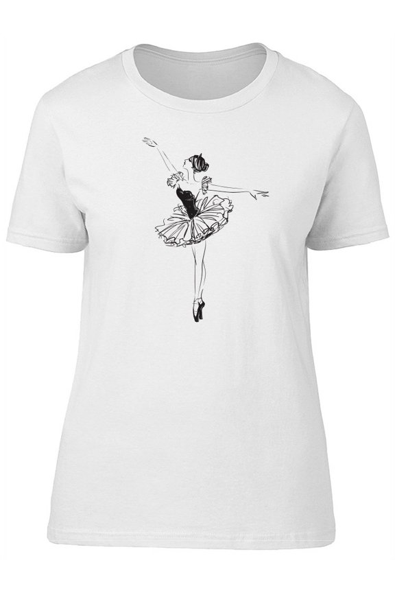 Cute Ballet Dancer Girl T-Shirt Women -Image by Shutterstock, Female Small