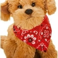 thumbnail image 1 of Cute Bandana Flowers Pattern Dog Grooming Triangle Bandana, Red - Small, 1 of 1