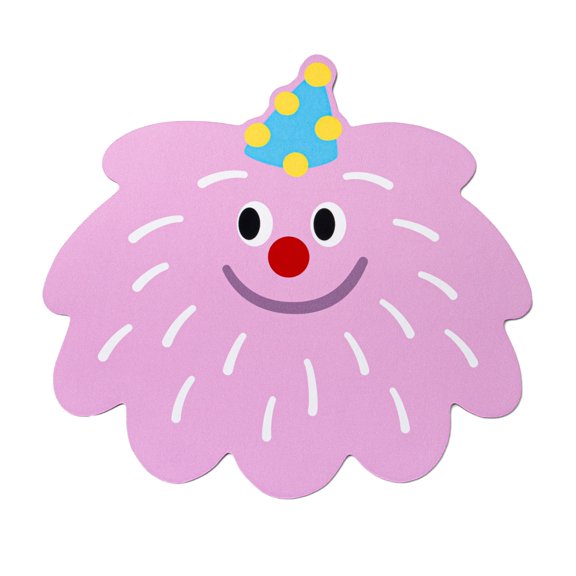 Cute Bang Bang Cartoon Mouse Pad, Creative Irregular Shaped Non-Slip Rubber Mousepad, Fun Desk Decor for Computer Setup