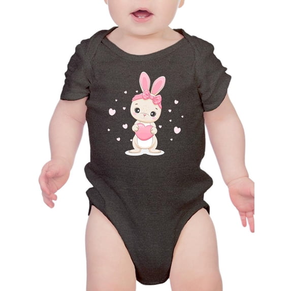 Cute Banny W Hearts Bodysuit Infant -Image by Shutterstock, Newborn