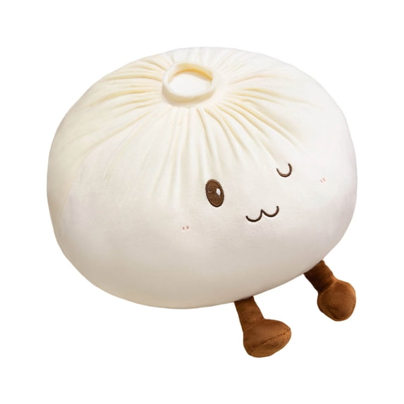 Cute Bao Bun Plush Pillow Soft Stuffed Dumpling Toy Hugging Cushion for Kids Adults and Home Decor