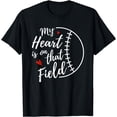thumbnail image 1 of Cute Baseball Sister My Heart Is On That Field Women Girls T-Shirt, 1 of 4