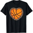 thumbnail image 1 of Cute Basketball Heart Basketball Lover Women Girls T-Shirt, 1 of 3