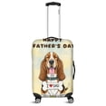 thumbnail image 1 of Cute Basset Hound Loves Dad Happy Father's Day Travel Luggage Cover Bassets Dog Breed Lovers Gifts Idea Suitcase Dust Protective Decor - 12008, 1 of 5