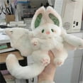 thumbnail image 1 of Cute Bat Bunny Plush Pillow Kawaii Bat Rabbit Stuffed Animal for Kids White 12", 1 of 8