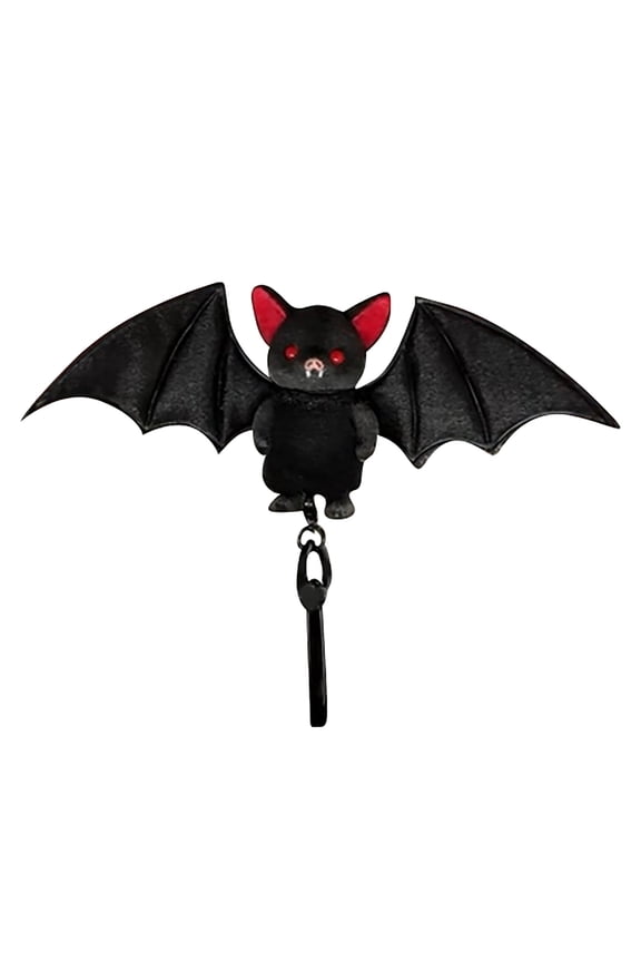 Cute Bat Plush Keychain, Soft Black Bat Stuffed Key Ring, Gothic Bag Charm for Daily Use