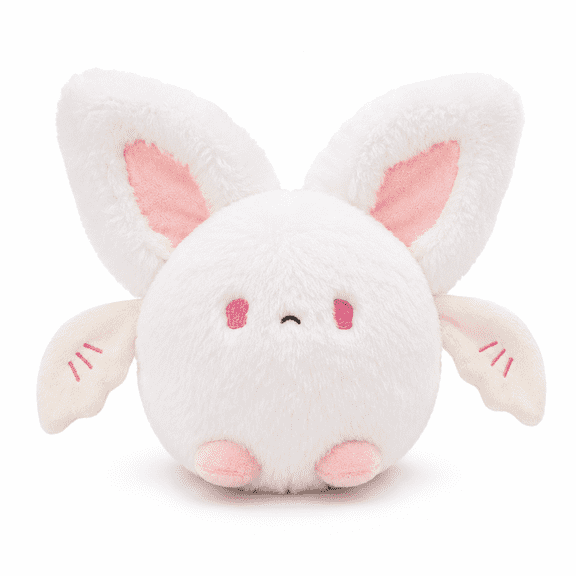 Cute Bat Plush Toy 7.9 Inch, Round Soft Stuffed Animal Bat Plushie, Kawaii Bat Doll with Big Ears and Wings, Small Gothic Plush Pillow for Halloween, Birthday, Christmas Gift, Room Decor