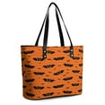 thumbnail image 1 of Cute Bat Woman Leather Handbags Large Tote Bag Fashion Portable Handbags With Zipper, 1 of 7