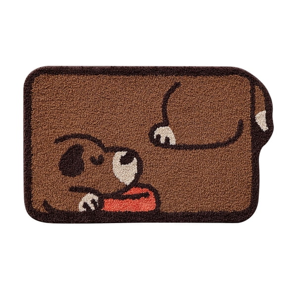 Cute Bath Mat Kawaii Kitty Cat Dog Rug,Irregular Shaped Cute Bath Mat,Water Absorption Non-Slip Soft Imitation Floor Mat,Cozy Cold Isolating Foot Mat for Bedroom Bathroom Entrance Toilet Floor Decor