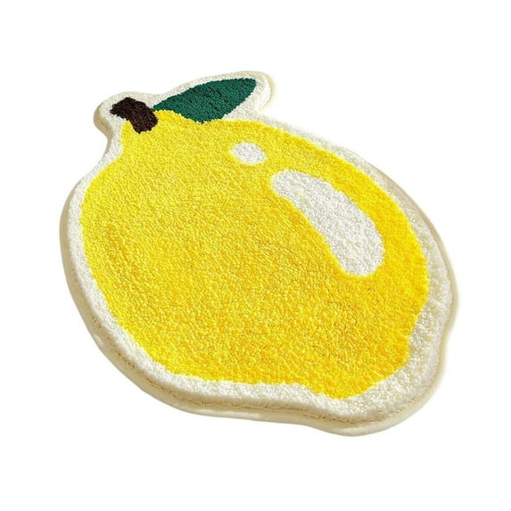 Cute Bath Mat for Bathroom, Summer Welcome Mat Non Slip Fruit Shaped Washable Bathtub Rug Bathroom Tub Kitchen Decor